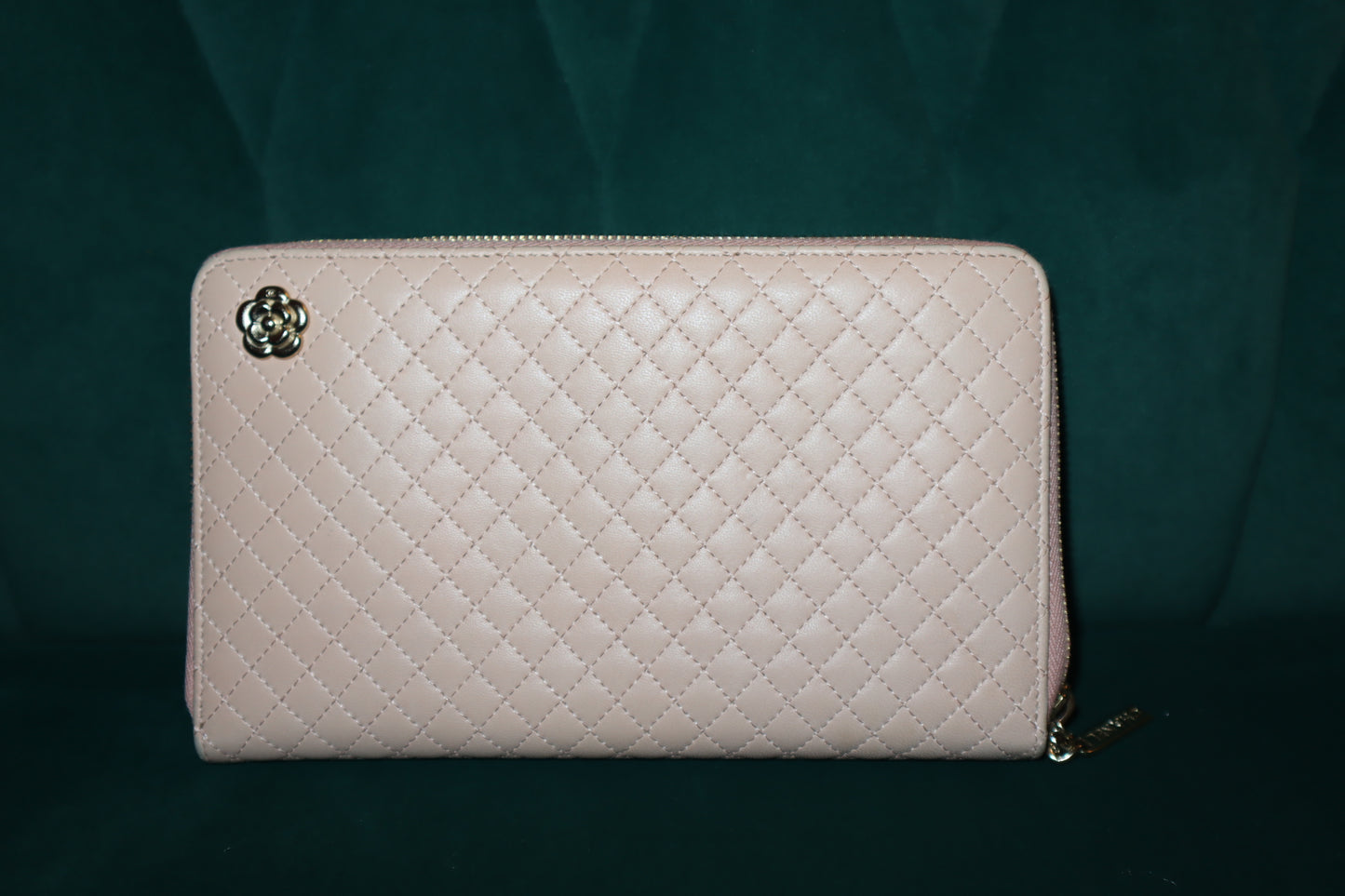 Pre-Owned Chanel Organizer Zippy Wallet Pink