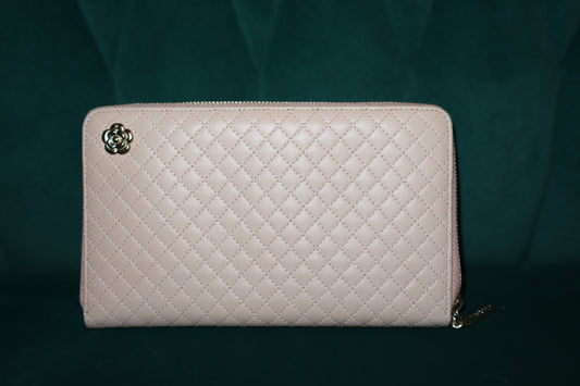 Pre-Owned Chanel Organizer Zippy Wallet Pink