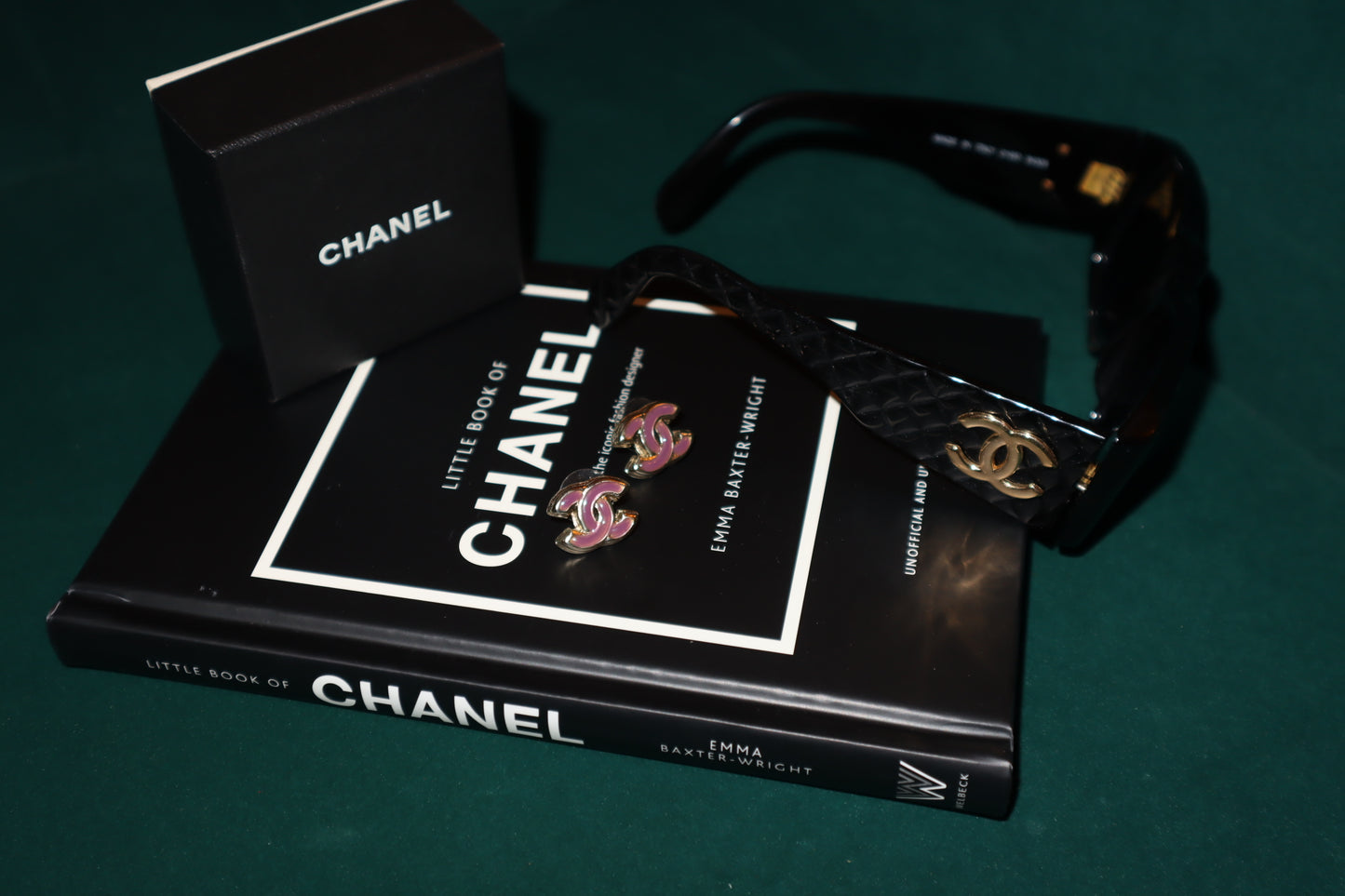 CHANEL CC Logo Clip On Earrings Purple