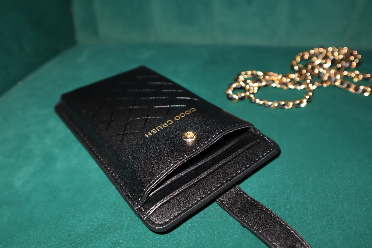 Pre-Loved Chanel Coco Crush Promotional Phone Holder Wallet on Chain with Box