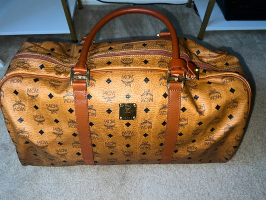 Pre-Owned MCM Boston Travel Duffle Bag