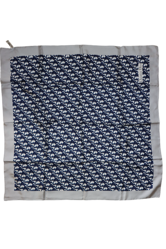 Pre-Owned Dior Silk Scarf Blue