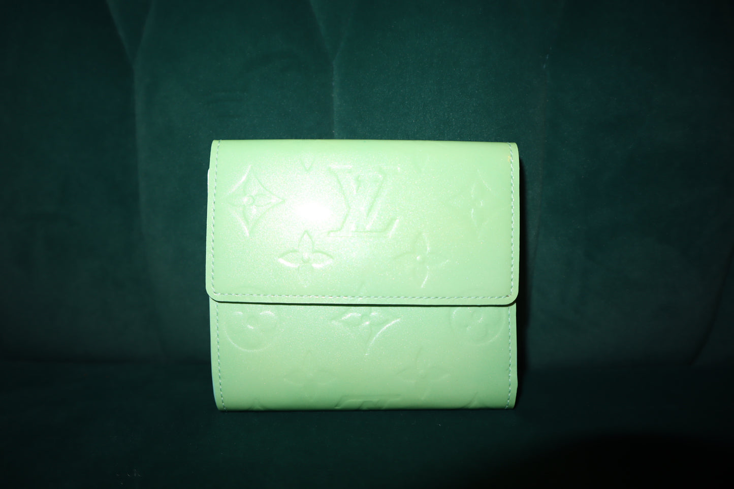 Louis Vuitton Vernis Compact Wallet - Mint Green | Pre-owned Designer Wallet