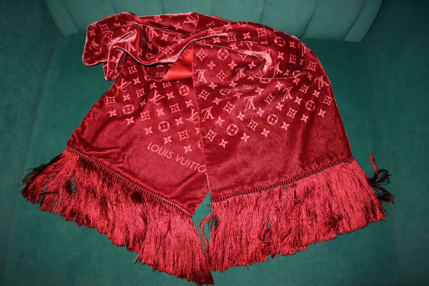 Pre-Loved Louis Vuitton Silk LV Monogram Shawl