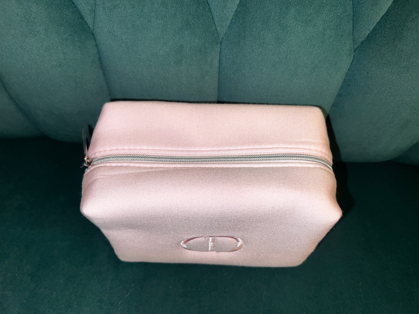 Pre-Loved Christian Dior Makeup Cosmetic Pouch Bag Baby Pink