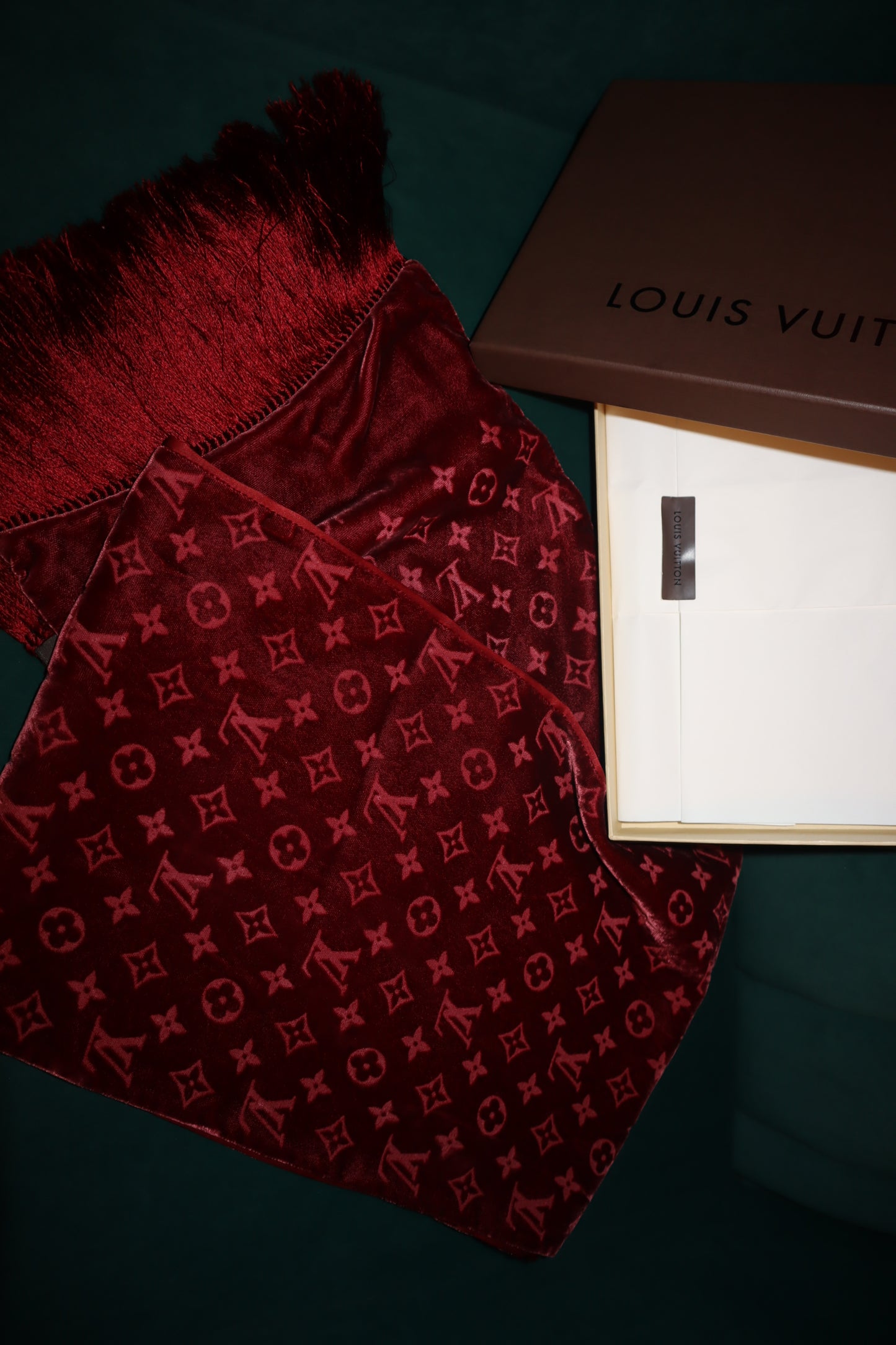 Pre-Loved Louis Vuitton Silk LV Monogram Shawl