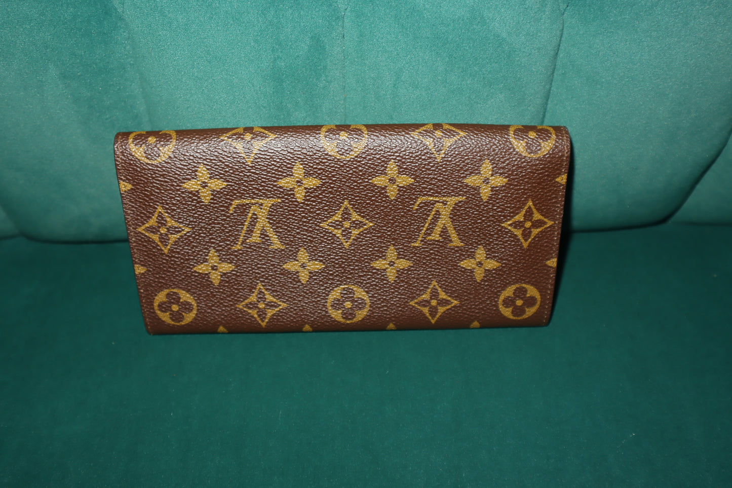 Pre-Owned Louis Vuitton Monogram Sarah Brown Leather Wallet