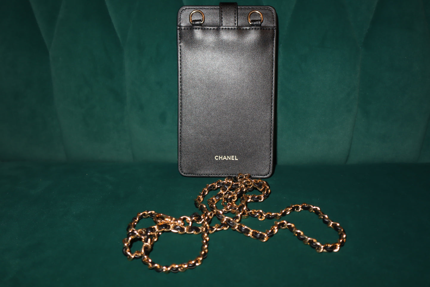 Pre-Loved Chanel Coco Crush Promotional Phone Holder Wallet on Chain with Box