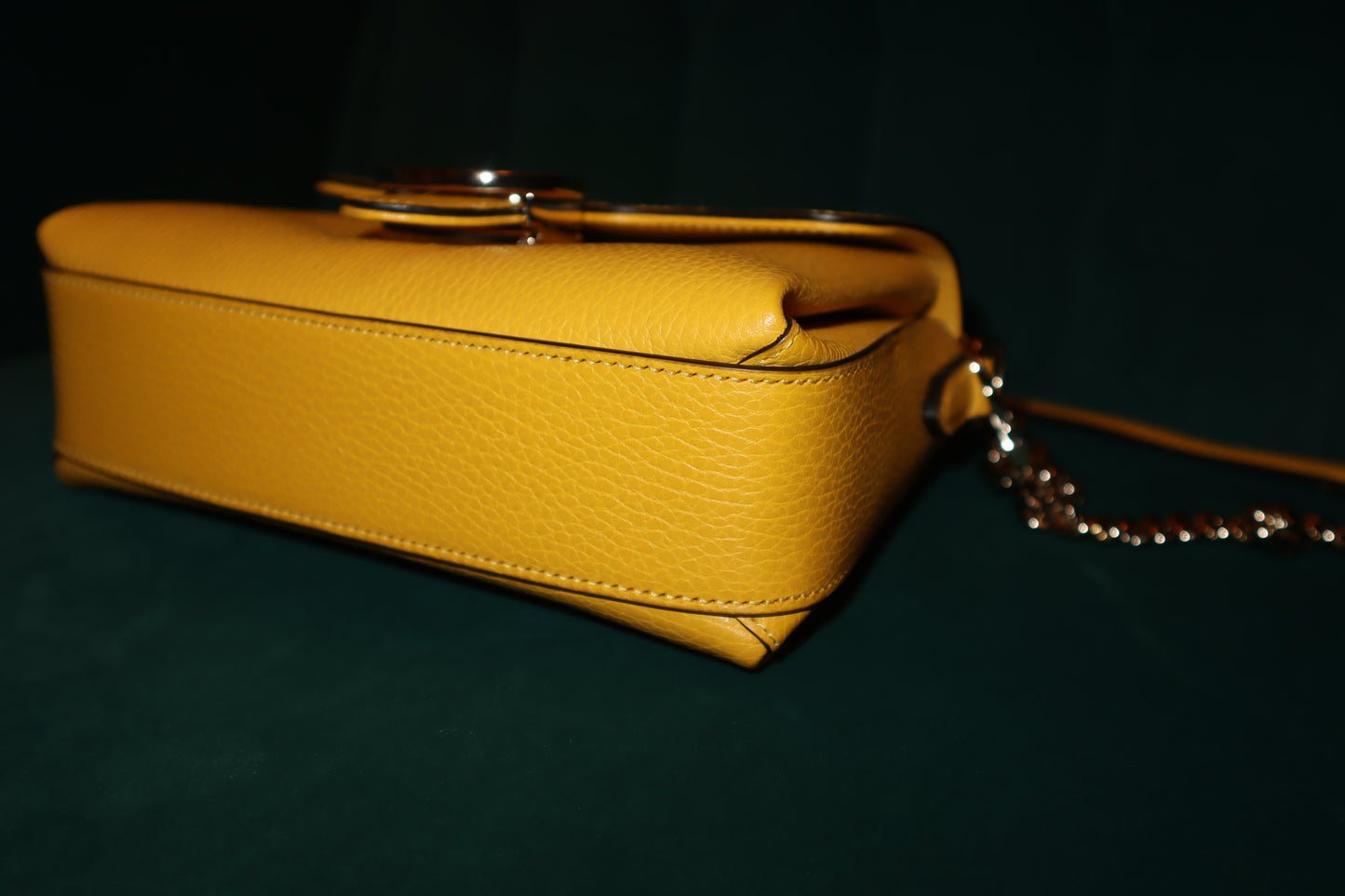 Pre-Loved Gucci Yellow Calfskin G Crossbody in New Buttercup