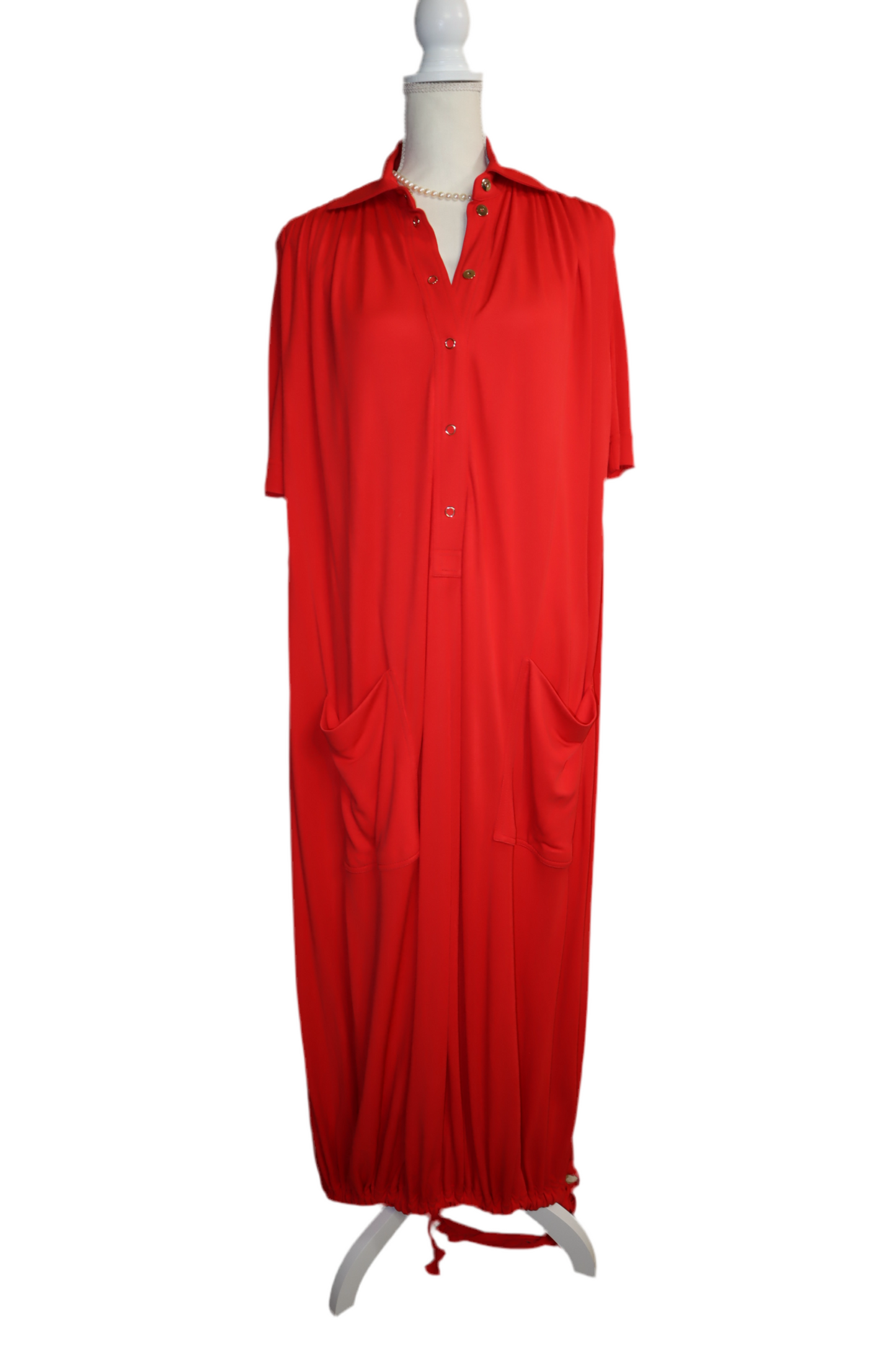 Pre-Owned Red Burberry Long Dress