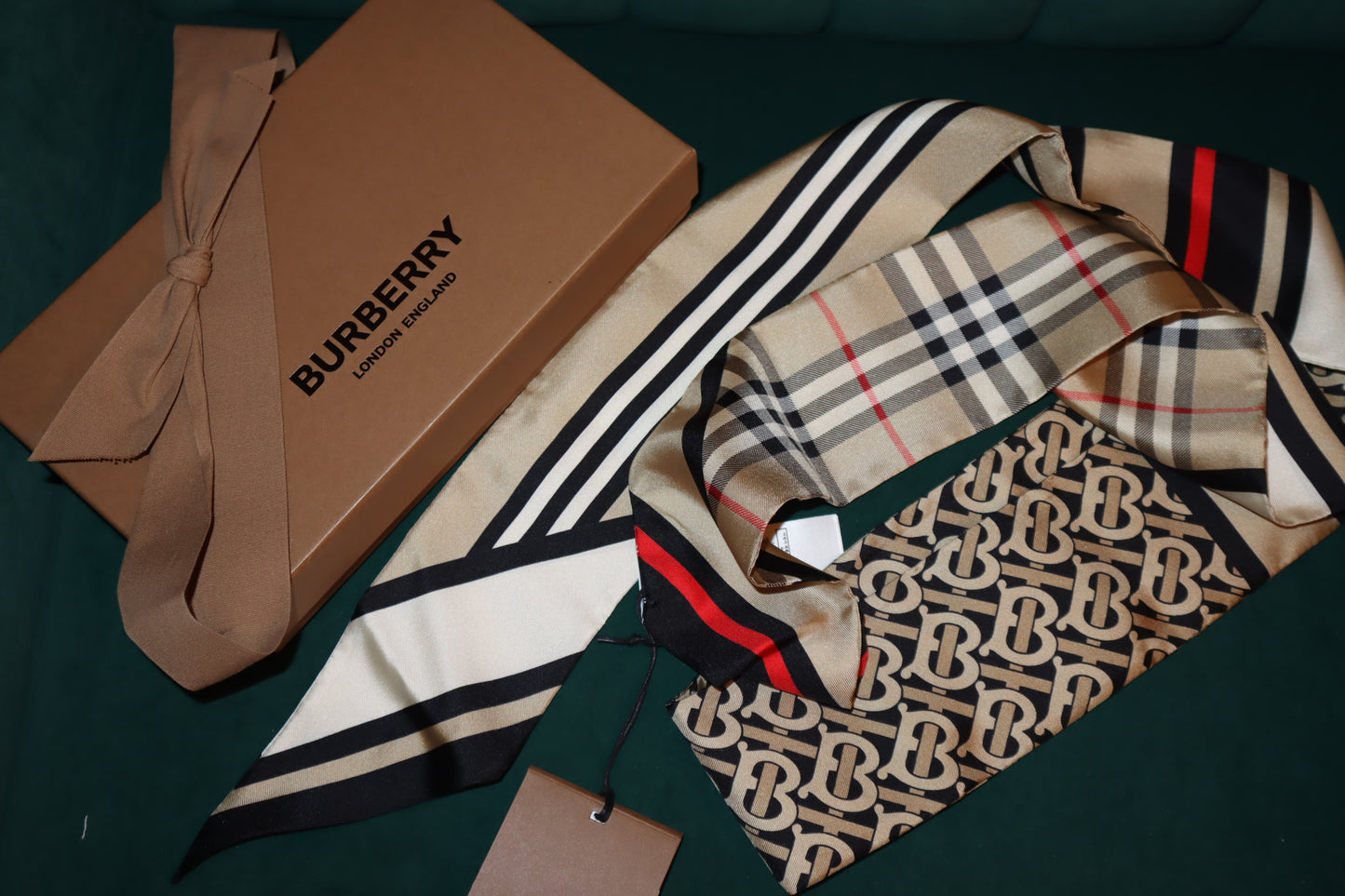 New Burberry Scarf Twilly Headband