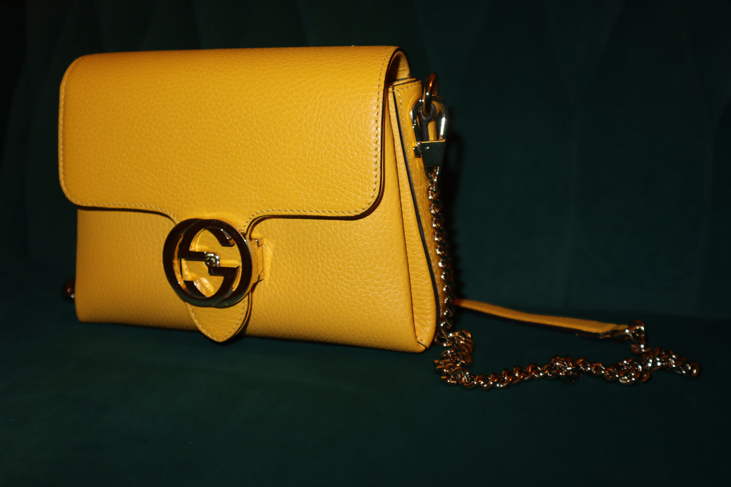 Pre-Loved Gucci Yellow Calfskin G Crossbody in New Buttercup