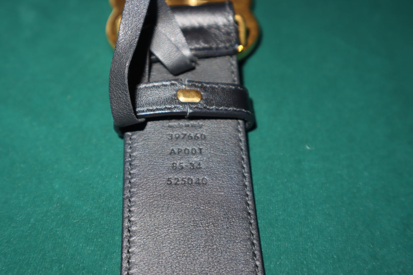 Pre-Owned GG Marmont 2015 RE-EDITION wide belt