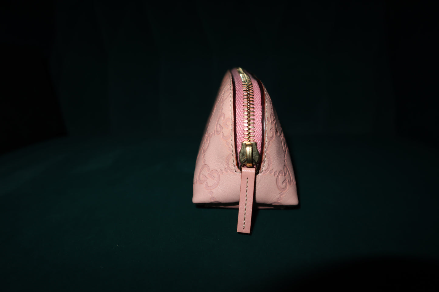 Gucci Pink GG Embossed Leather Cosmetic Case Pre-Owned