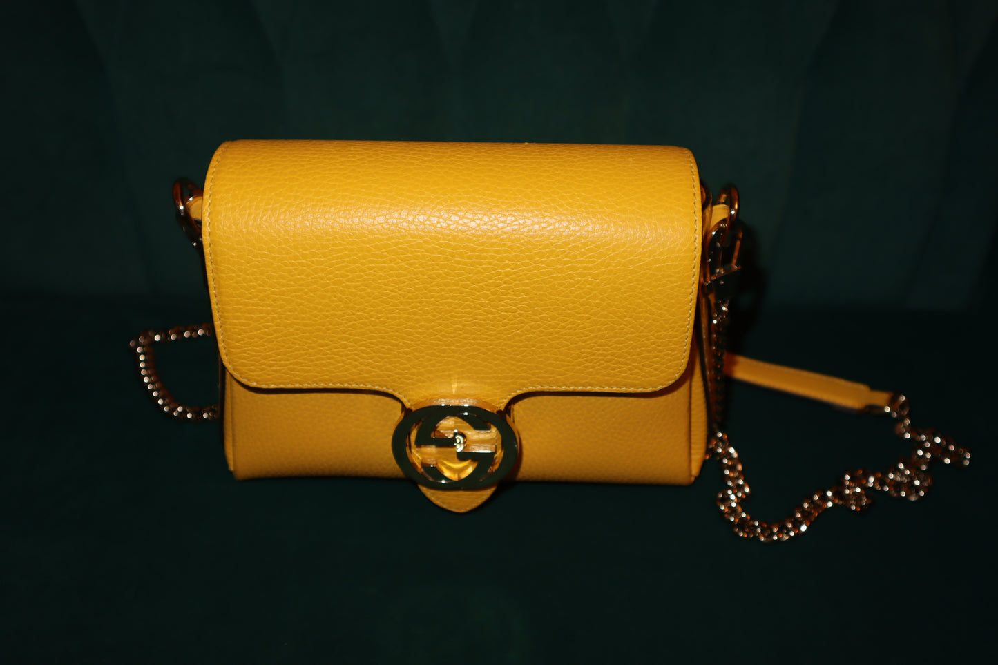 Pre-Loved Gucci Yellow Calfskin G Crossbody in New Buttercup