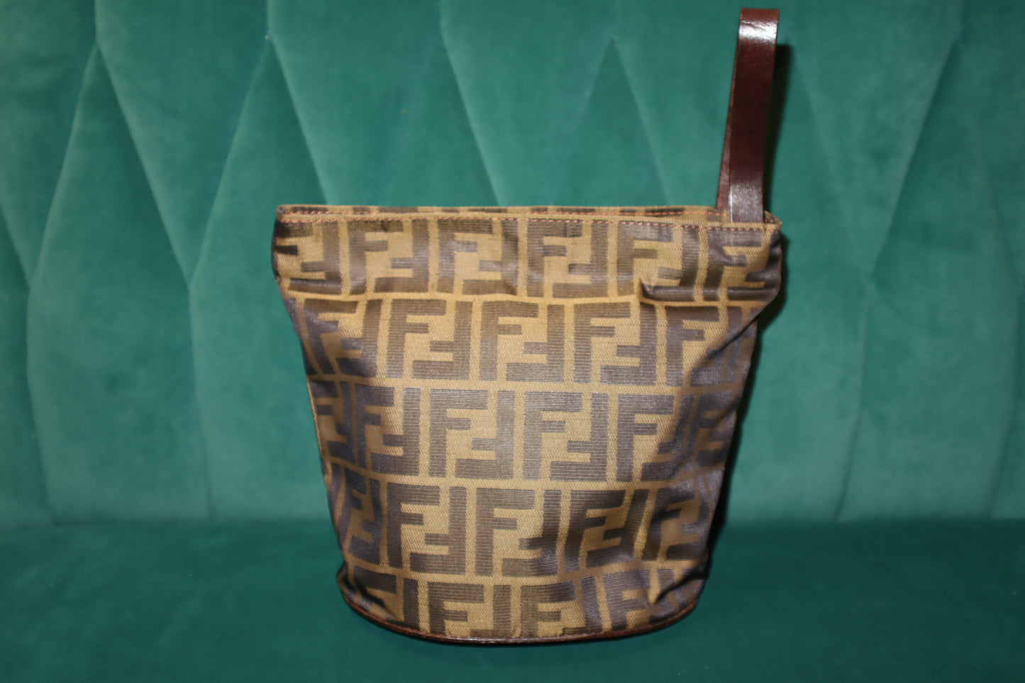 Fendi Zucca Wristlet Pouch Bag Pre-Owned