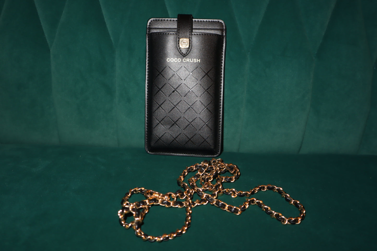 Pre-Loved Chanel Coco Crush Promotional Phone Holder Wallet on Chain with Box