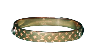 Louis Vuitton Nanogram Cuff LV Multi Icon Monogram Bracelet Rose Gold S