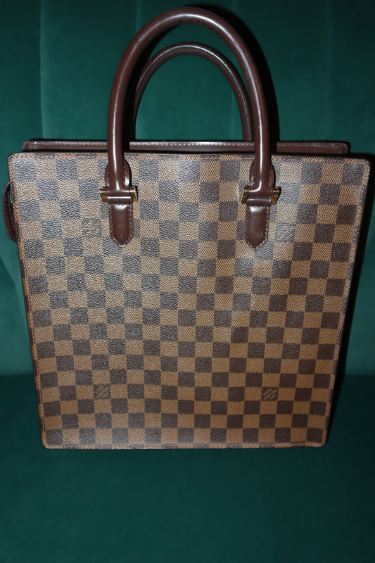 Pre-Owned Louis Vuitton Damier Ebene Sac Plat PM Canvas Tote Bag