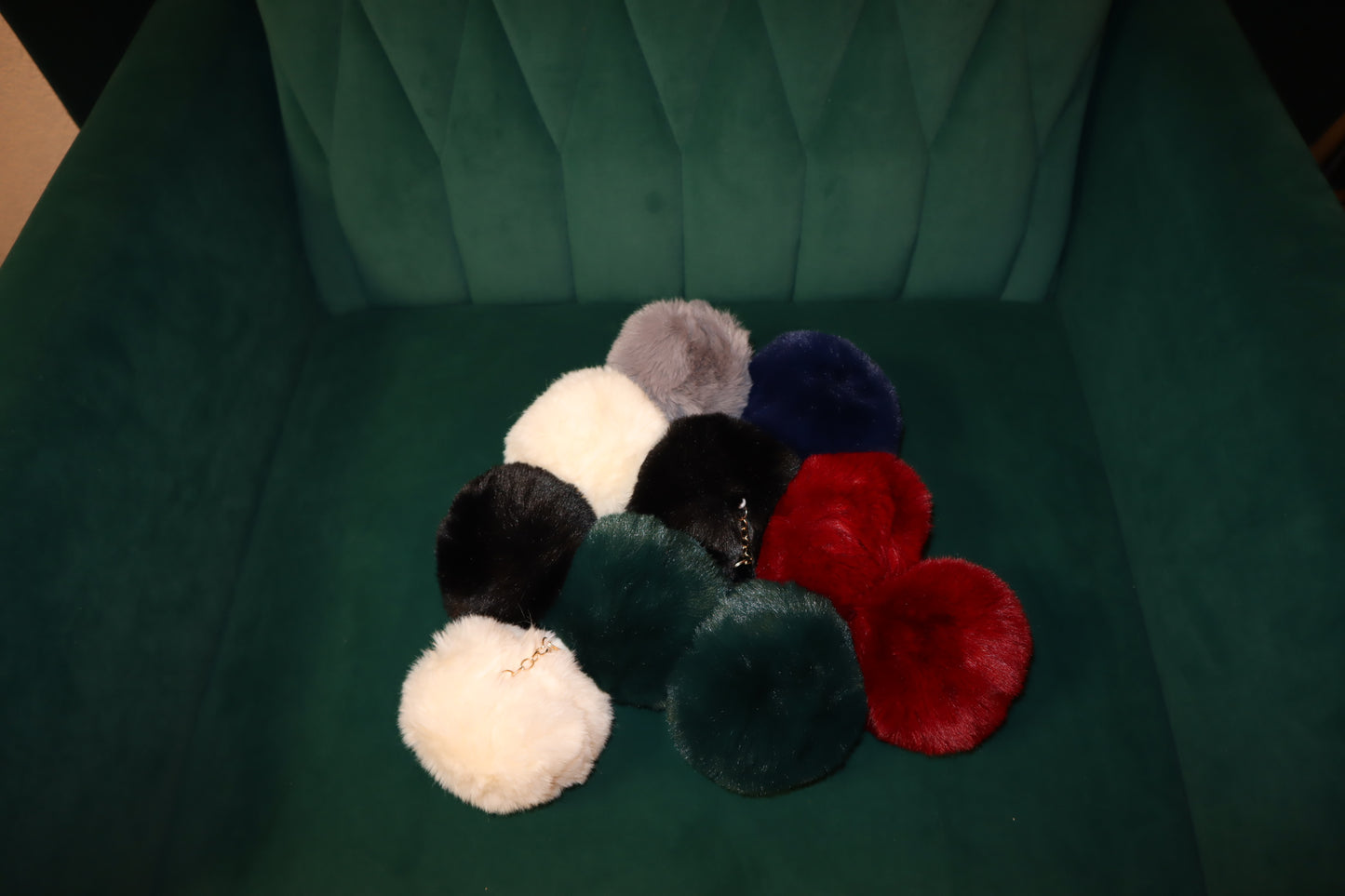 7_Faux Fur Pom Pom Luxury Keychain