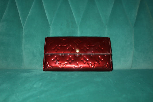 Pre-Owned Louis Vuitton Vernis Sarah Patent Leahter Wallet