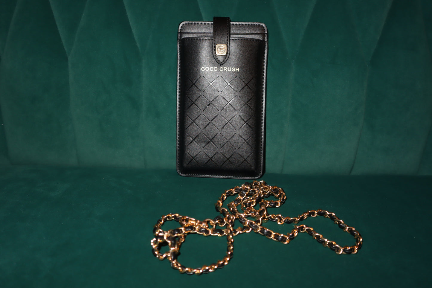 Pre-Loved Chanel Coco Crush Promotional Phone Holder Wallet on Chain with Box