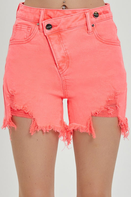 Unique Waist Denim Shorts