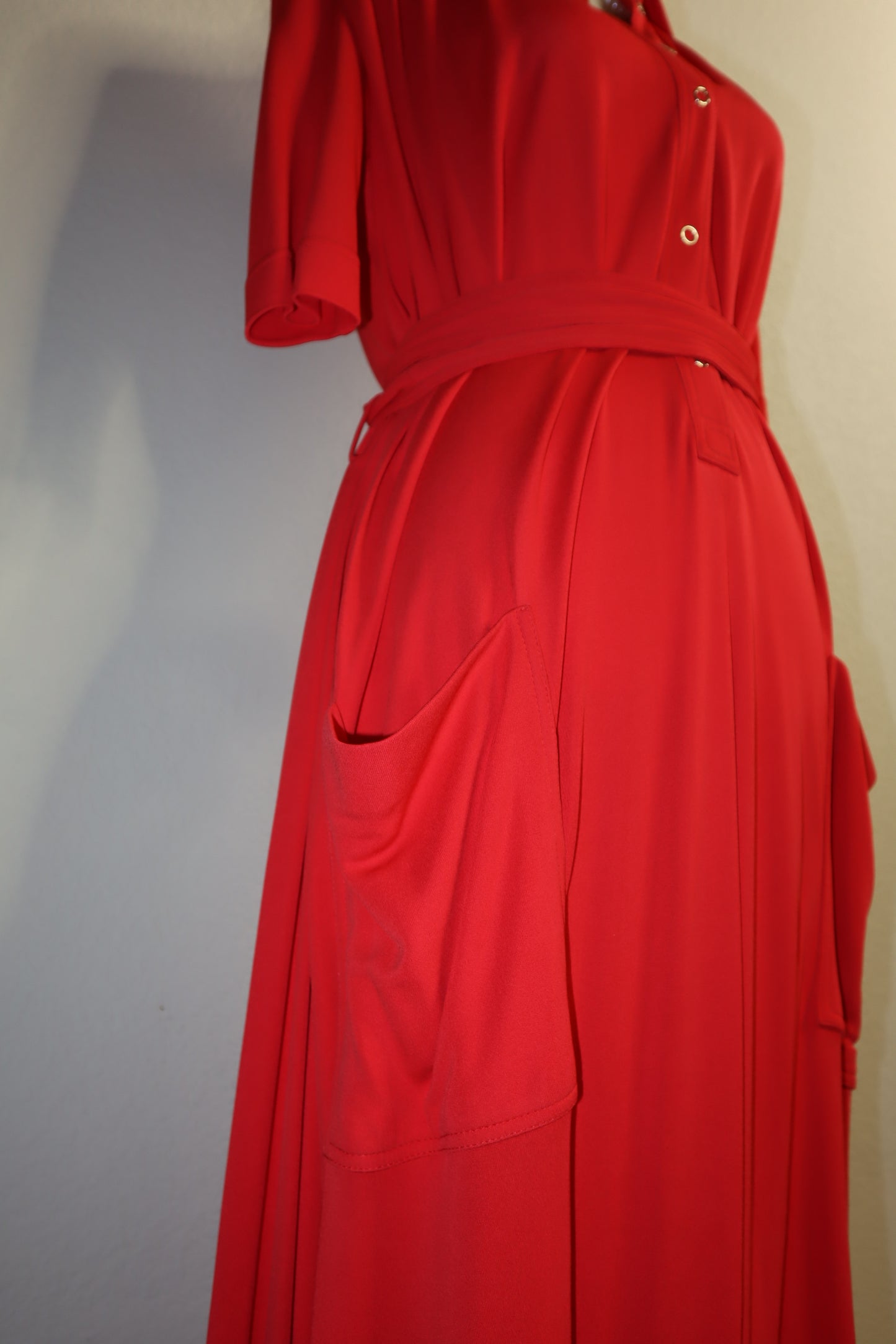 Pre-Owned Red Burberry Long Dress