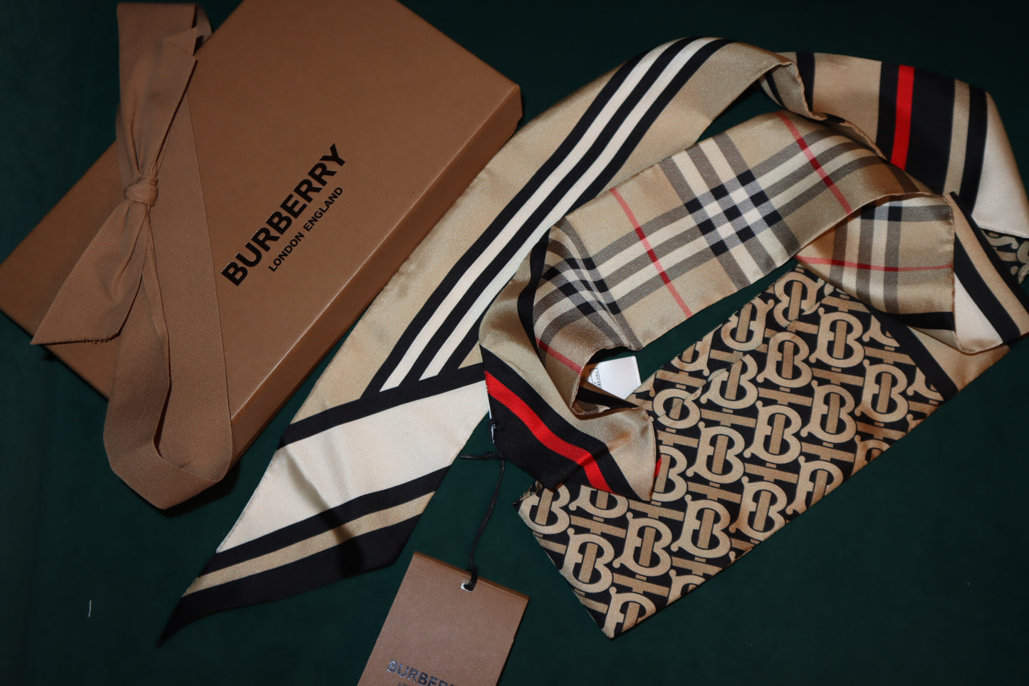 New Burberry Scarf Twilly Headband