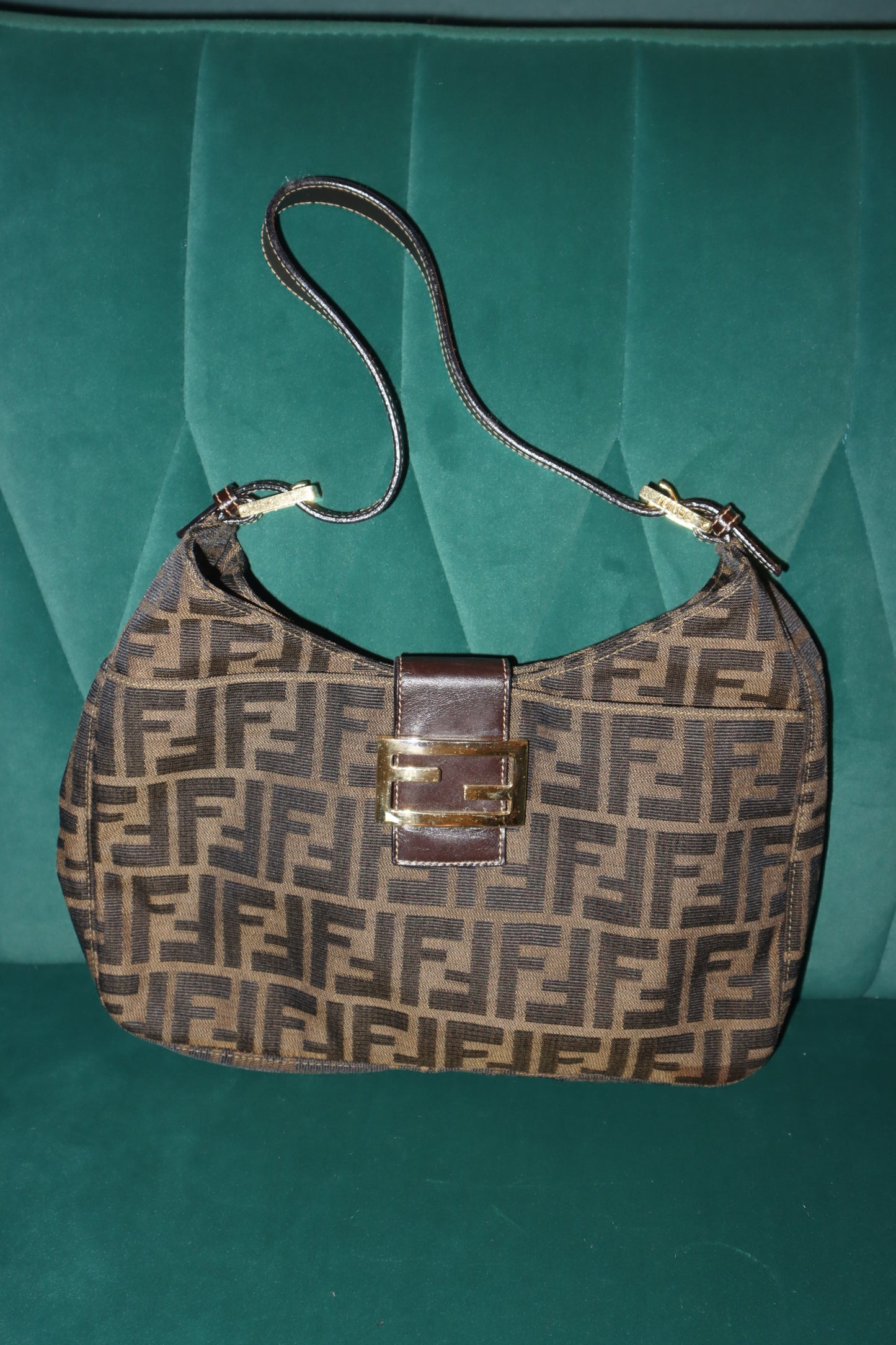 Pre-Owned FENDI Zucca Shoulder Bag