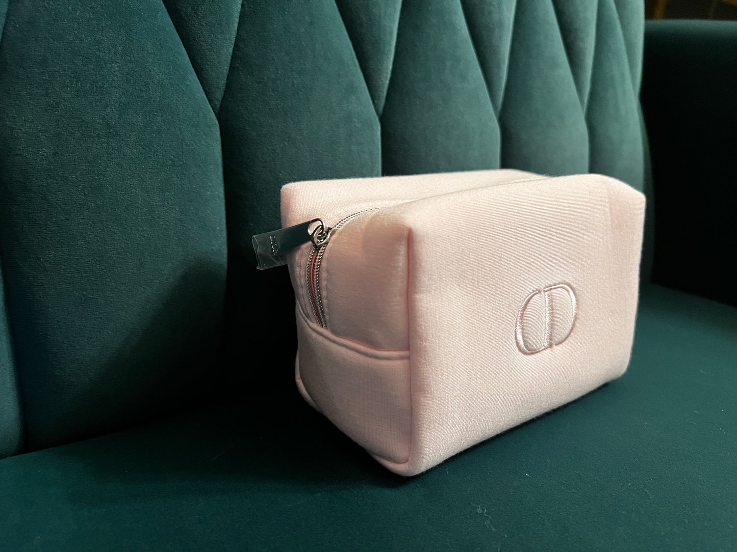 Pre-Loved Christian Dior Makeup Cosmetic Pouch Bag Baby Pink