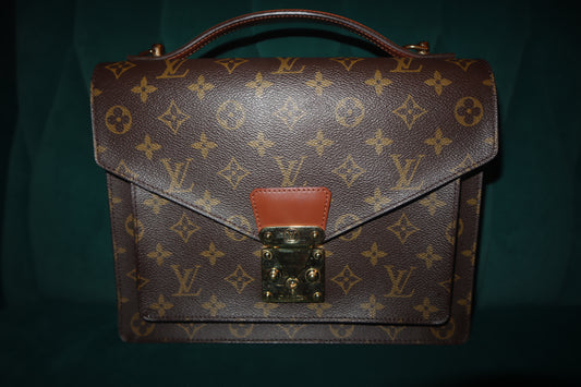 Pre-Owned Louis Vuitton Brown Monogram Monceau 28