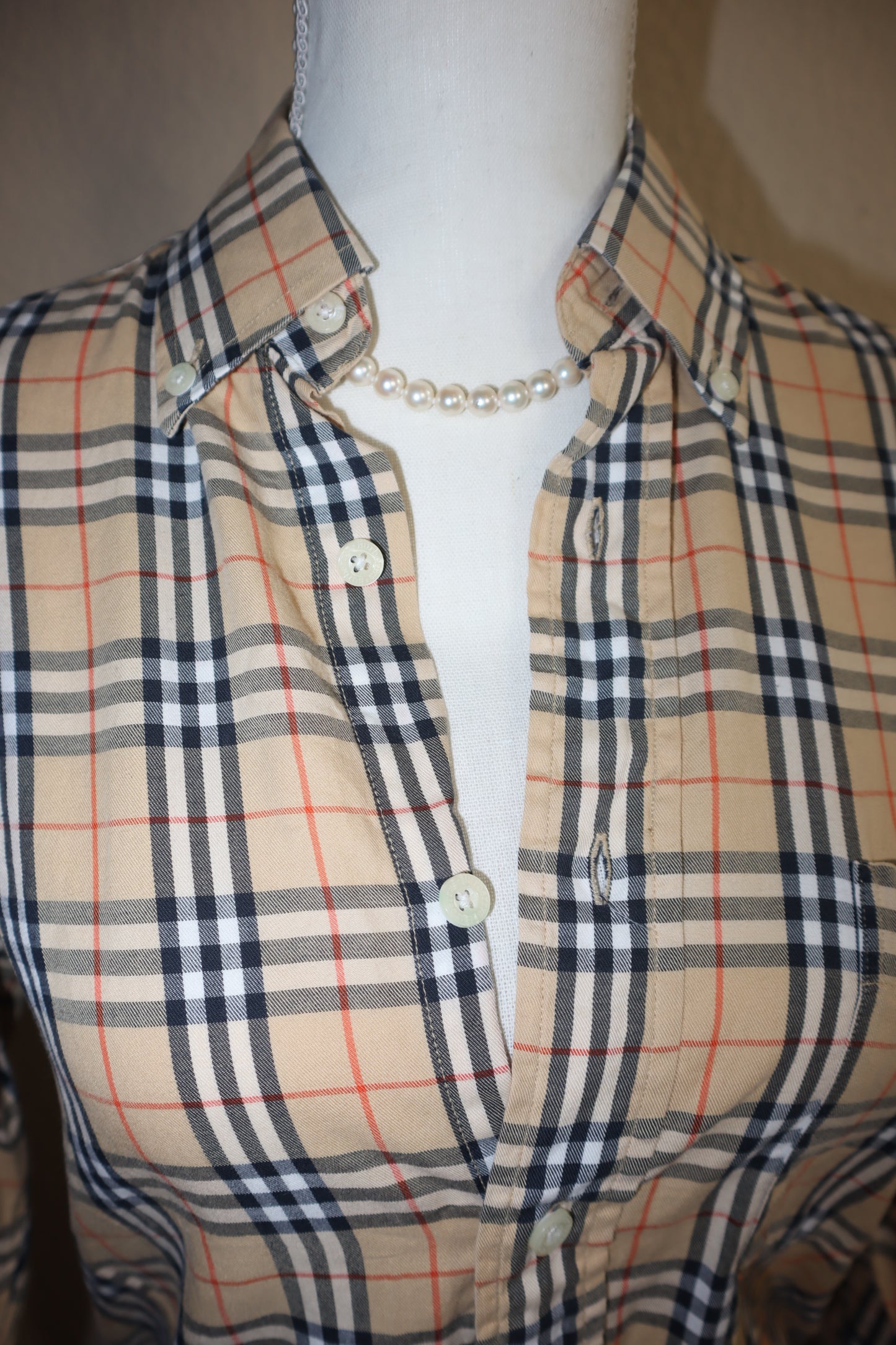 Pre-Owned  Burberrys Nova Check Shirt Small