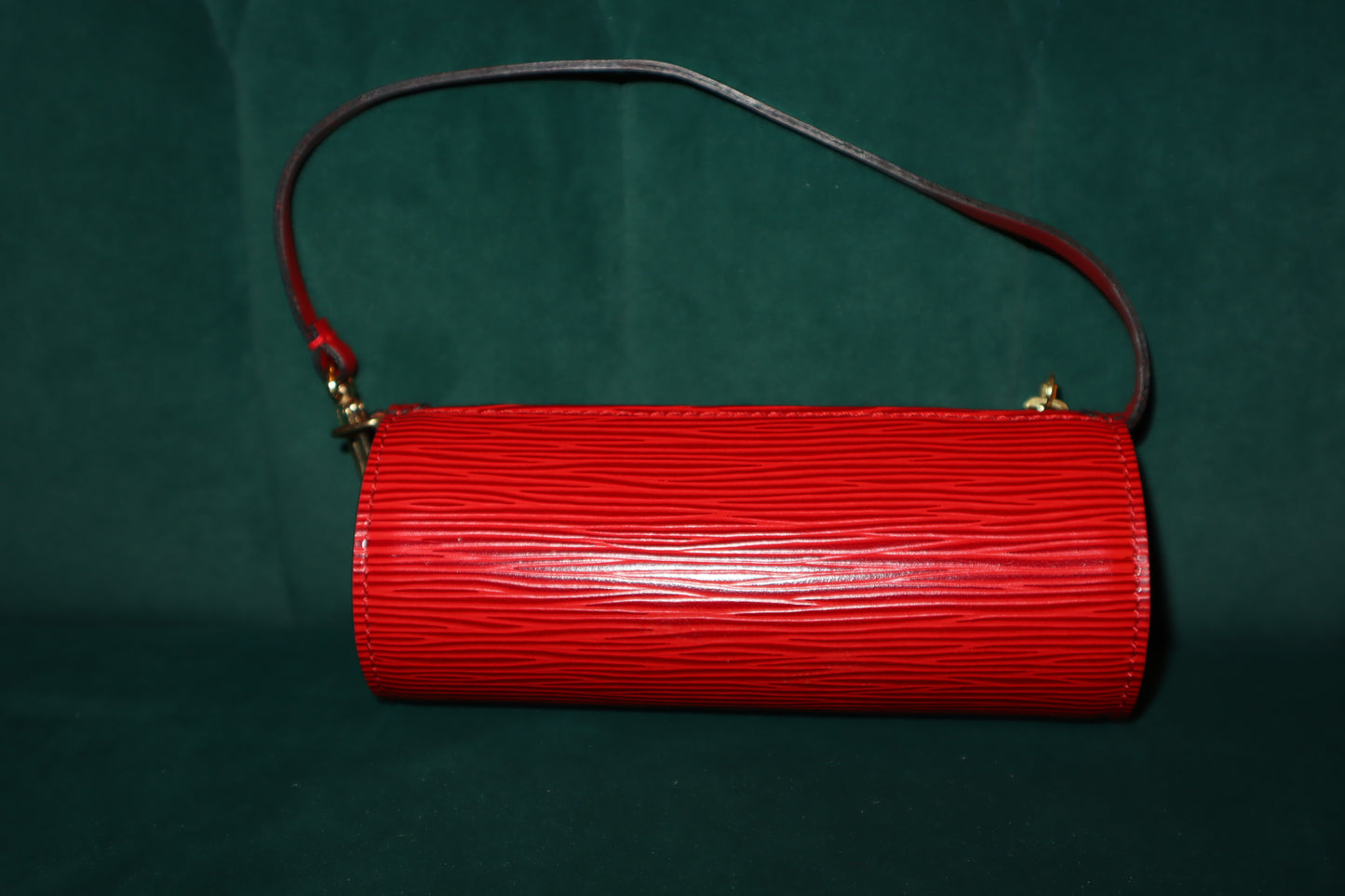 Pre-Loved Louis Vuitton Epi Leather Soufflot Pouch Castilian Red