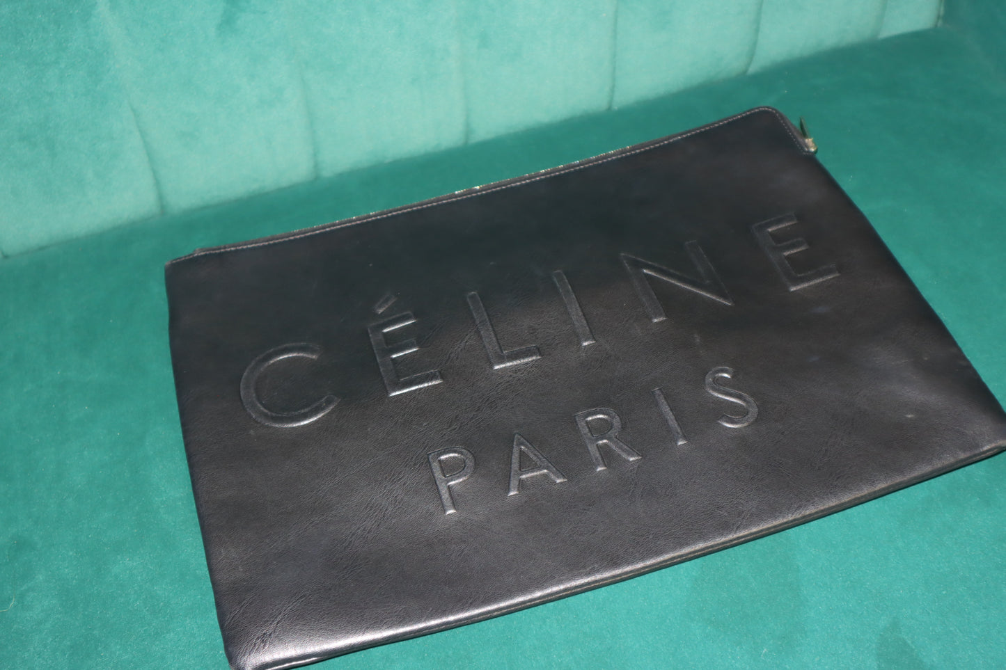 Pre-Owner Celine Leather Pouch Document Cluth