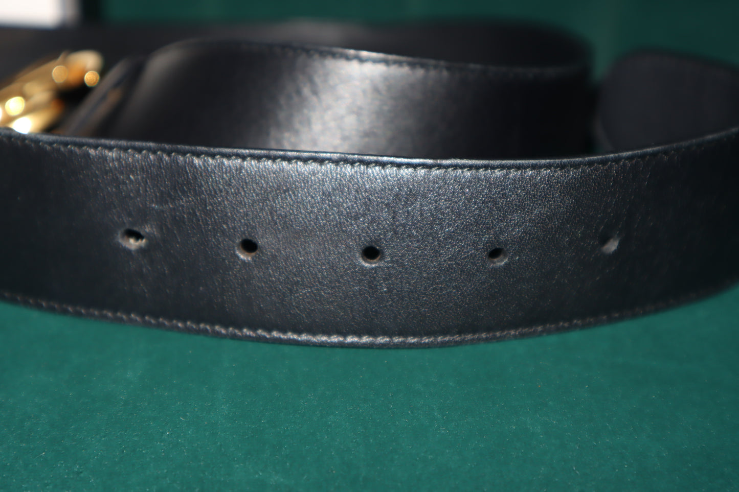 Pre-Owned GG Marmont 2015 RE-EDITION wide belt