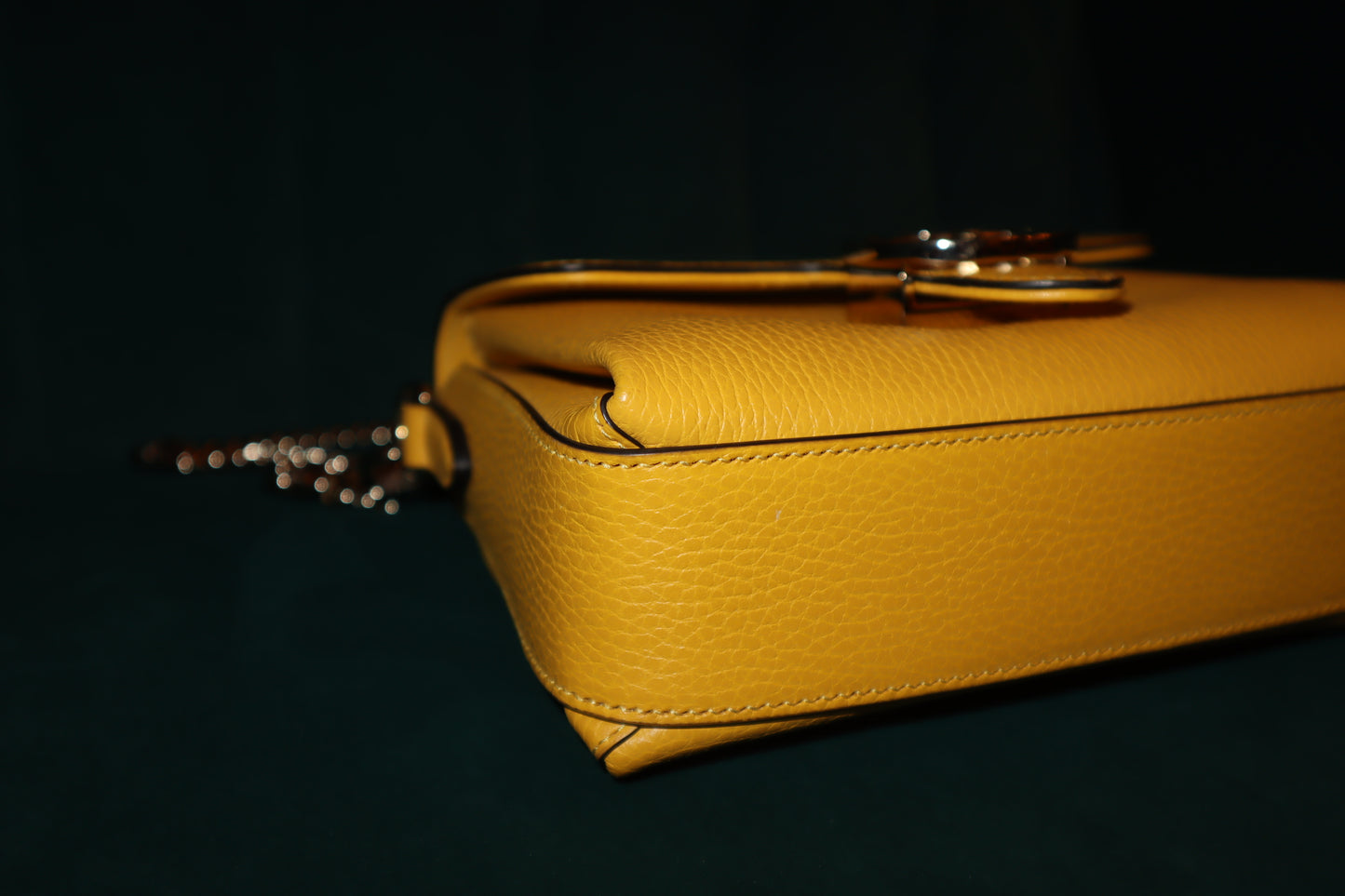 Pre-Loved Gucci Yellow Calfskin G Crossbody in New Buttercup