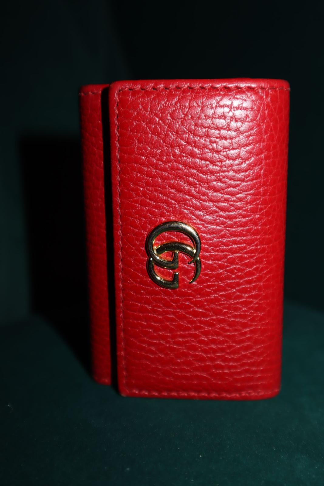 Gucci GG Marmont Leather Key Case- Red