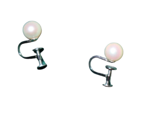 Pre-Owned 9-12mm AAA White Round Edison Pearl EarringsPre-Owned ASM Luxuries