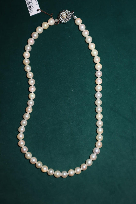 Pre-Owned White Round Akoya Pearl Necklace ASM Luxuries