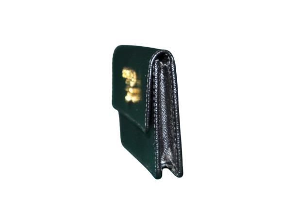 Prada Black Saffiano Leather Flap Card Holder NEW