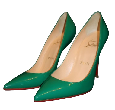 Christian Louboutin Green Patent Leather Kate Pumps