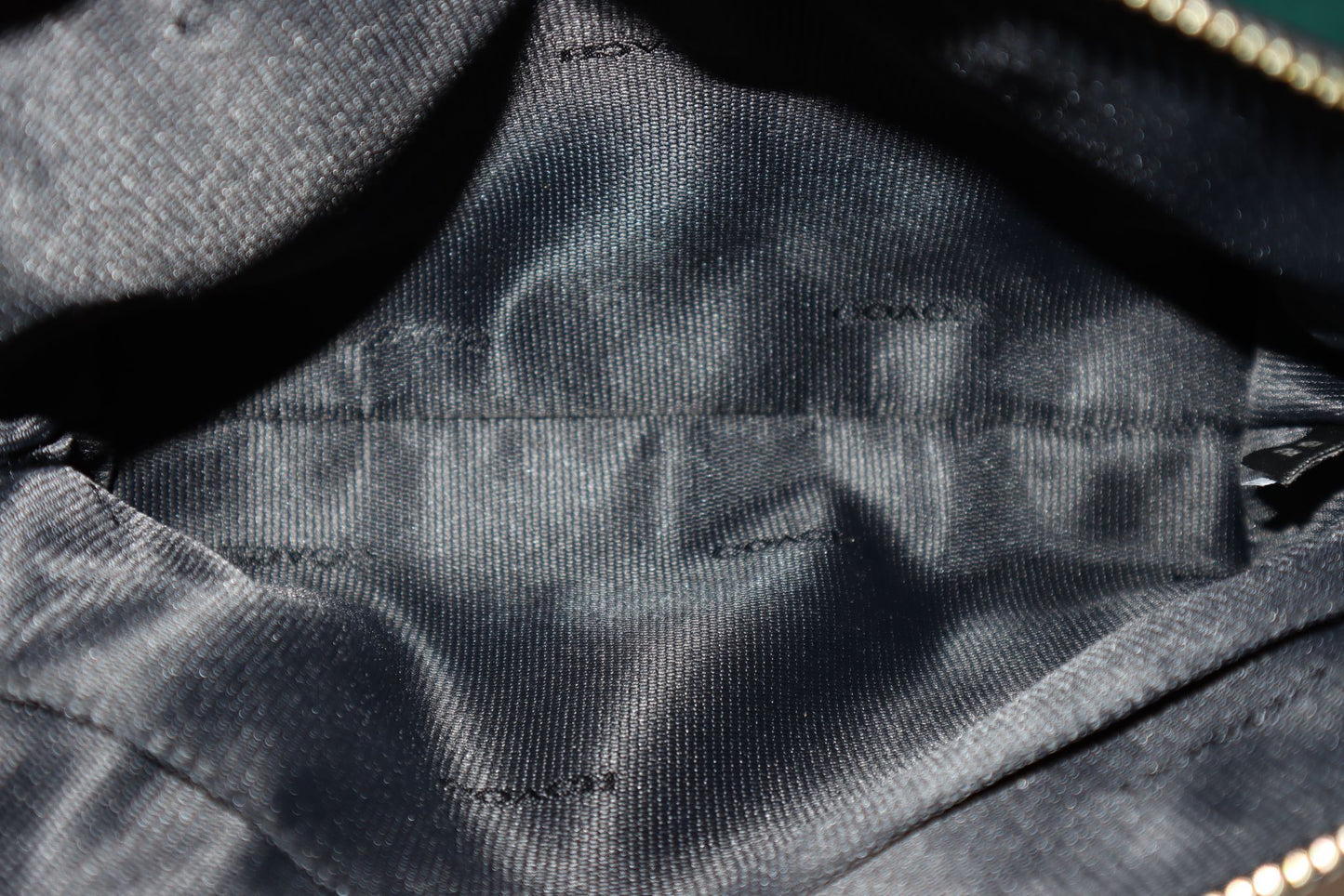 Saint Laurent Black Croc Embossed Leather Monogram Pouch Small