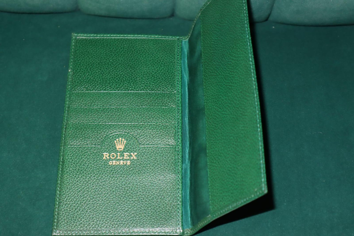 Pre-Owned Rolex Original Green Leather Block Notebook Novelty Item