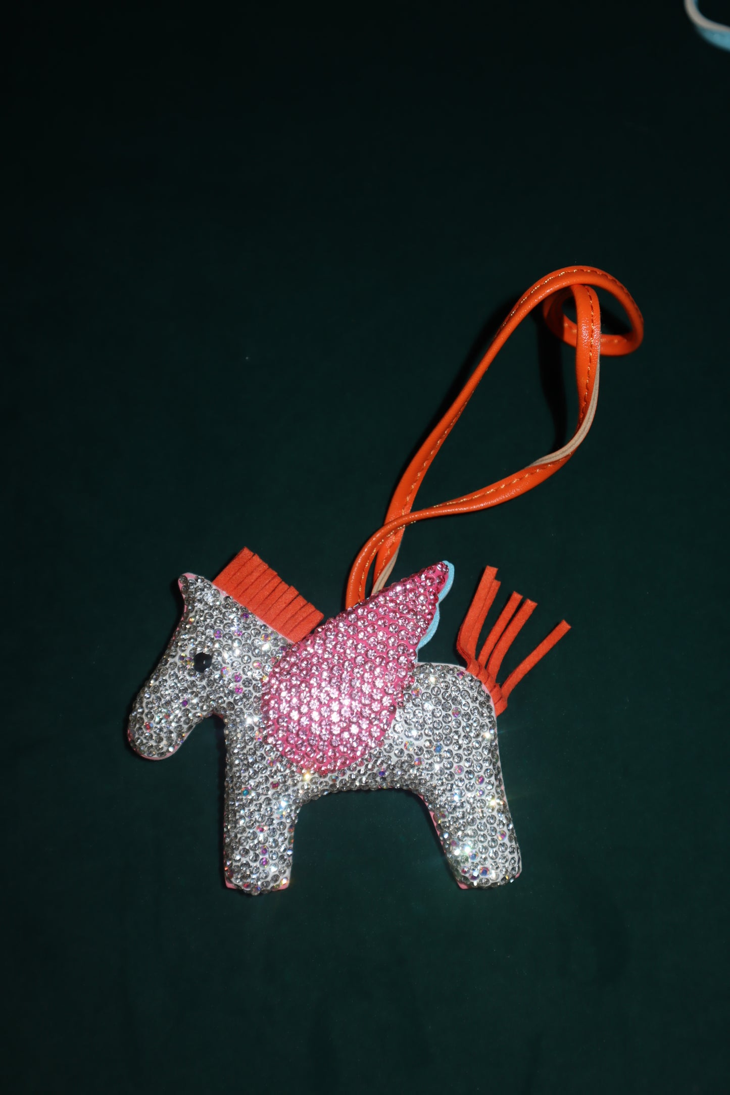 Rhinestone Pony Bag Charm