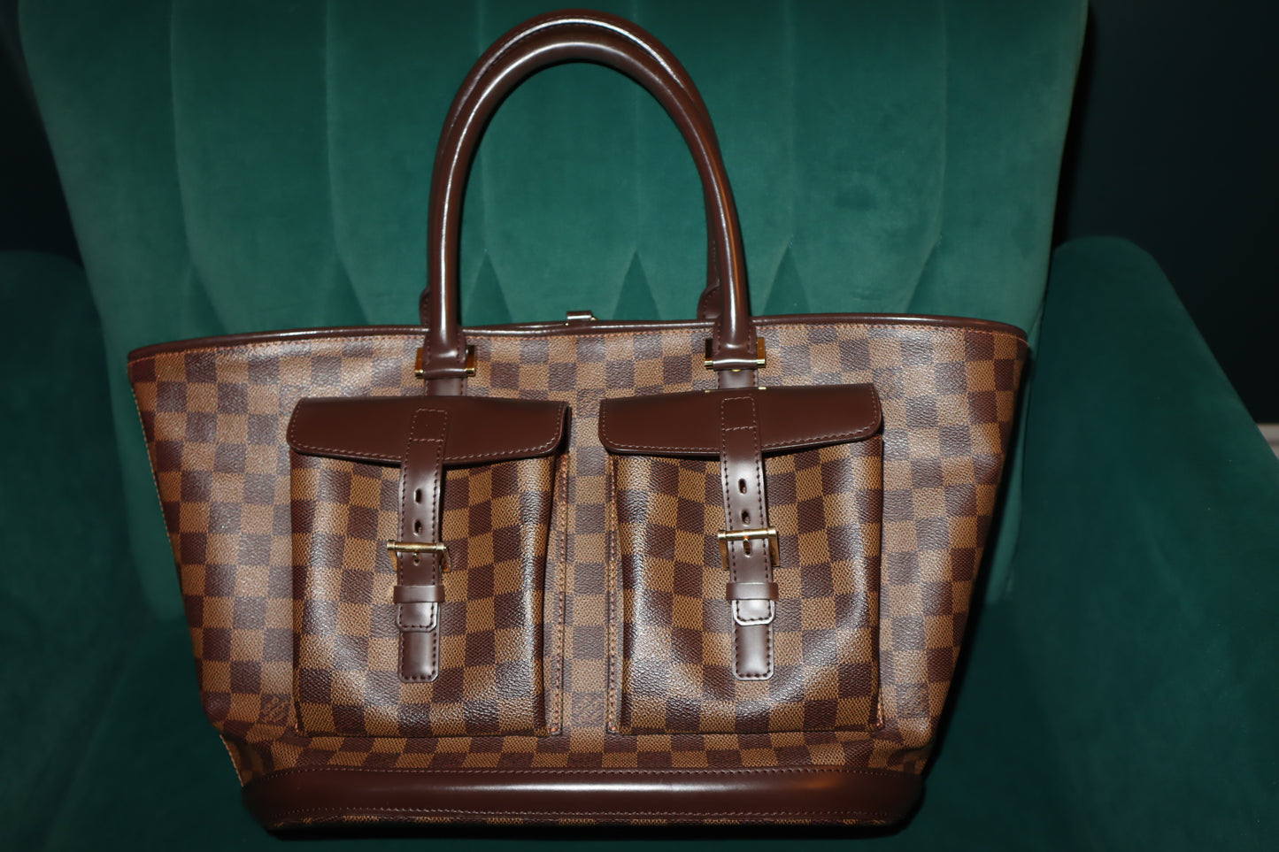 Pre-Loved Louis Vuitton Damier Ebene Manosque GM Bag