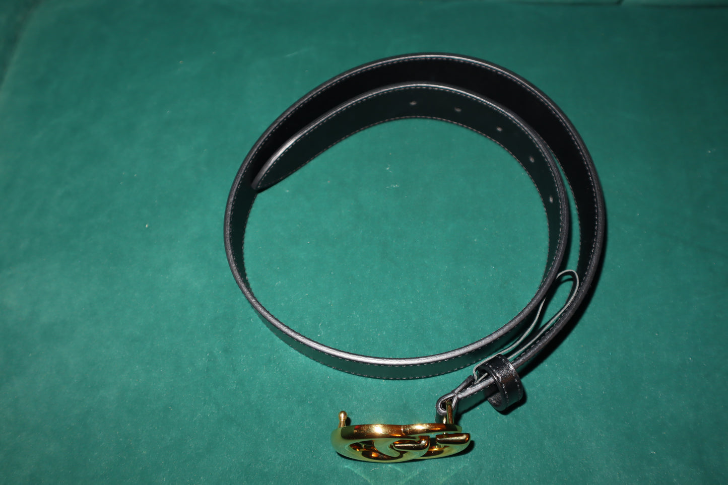 Pre-Loved Gucci 2015 Re-Edition Wide Black Leather Belt