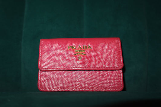 Pre-Loved Prada Saffiano Metal Leather Wallet