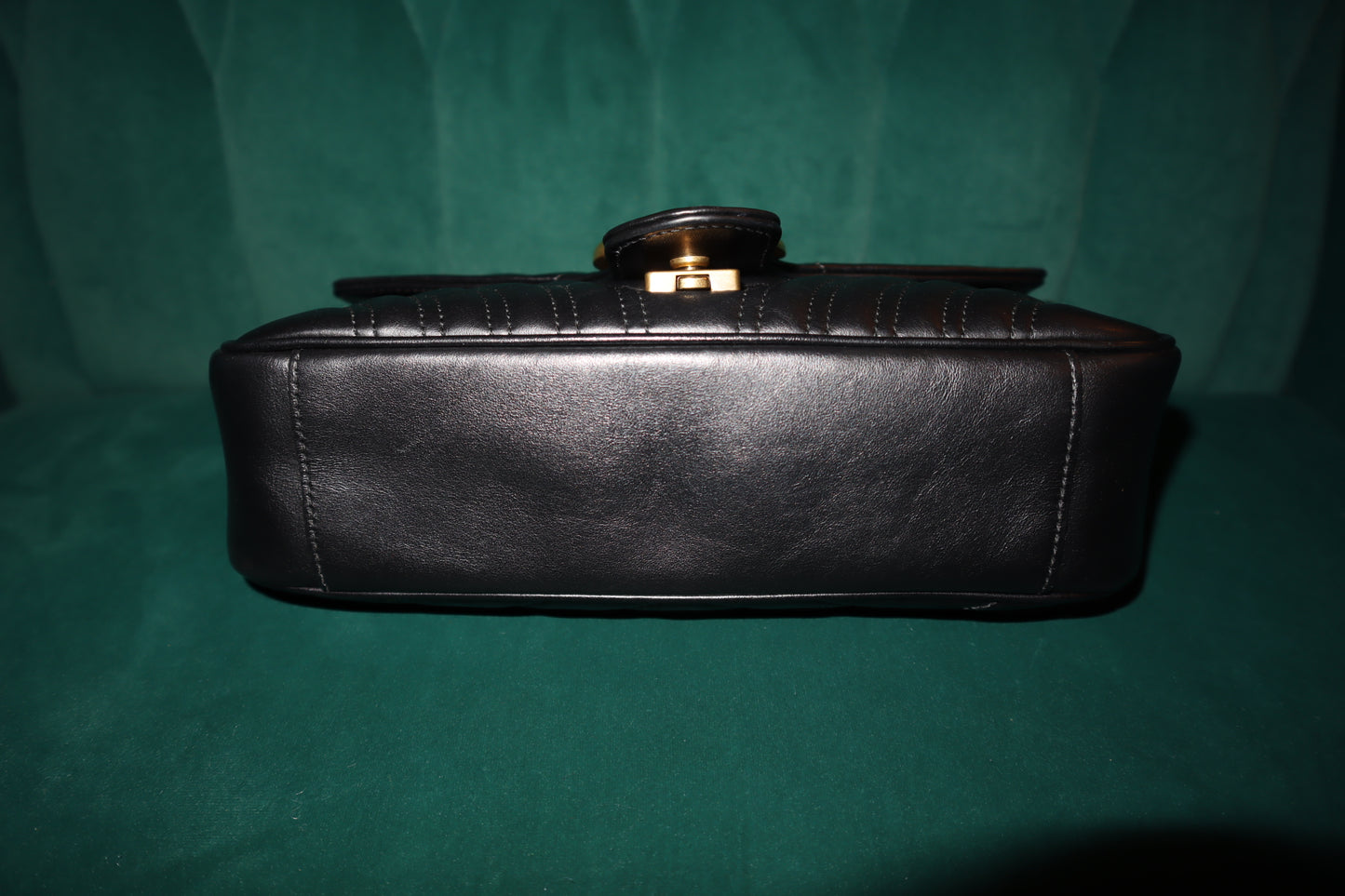 Gucci Marmont Bag Black Gold Pre-Owned