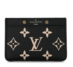 Louis Vuitton Empreinte Card Holder Black Beige